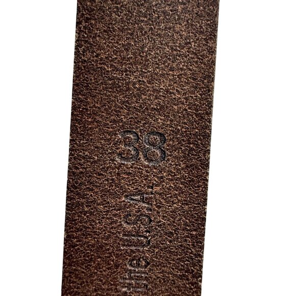 Timberland Leather Belt 38 Dark Brown Classic Everyday - Picture 3 of 6